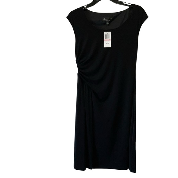Connected Petite Black Ruched Dress - Size 10P (NWT) - Picture 3 of 4